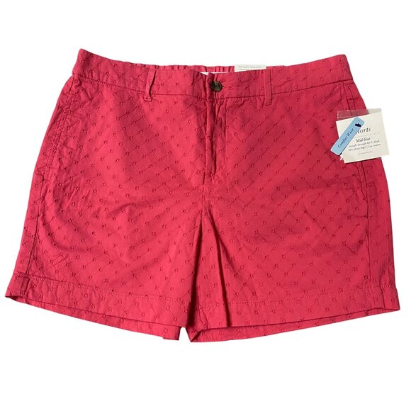 Croft & Barrow Womens Mid Rise Eyelet Shorts Size 14P NWT - Picture 2 of 5